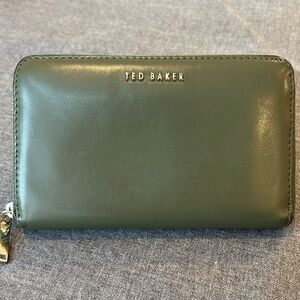 Ted Baker London  Garcey Dark Green -   Large zip around wallet.  Six Inch.